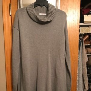 Cowl neck sweater dress